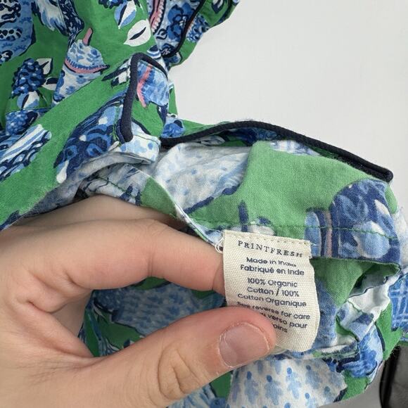 Printfresh Fancy Cat Pajama Shirt Womens 3X Short Sleeve Top Whimsy Retro Poplin - Picture 7 of 8